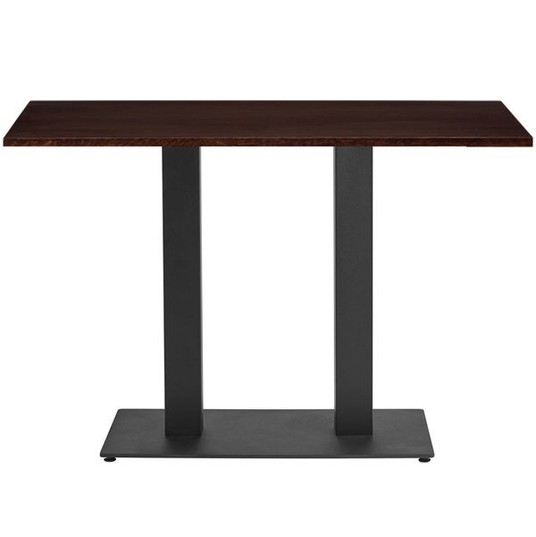 Solid Wood Pedestal Bar or Dining Tables – Rectangular Top