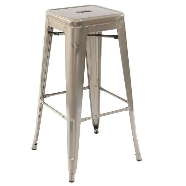 Paris In / Outdoor Metal Mid or Bar High Stools - Gunmetal