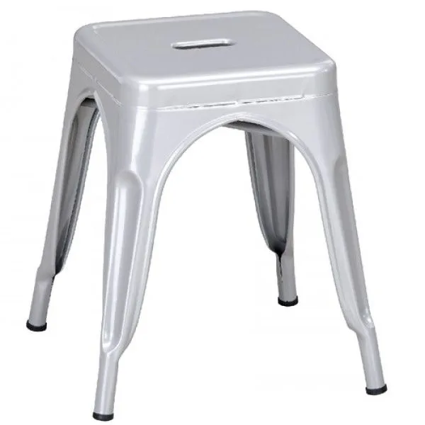 Paris In / Outdoor Metal Low Stools - Grey