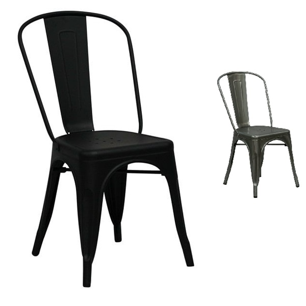 French metal chairs Tolix style